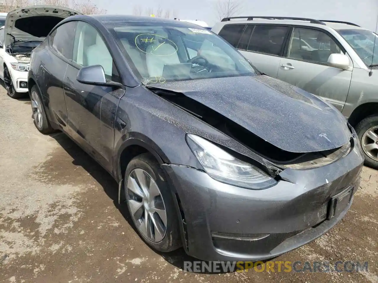 1 Photograph of a damaged car 7SAYGDEE5NF311042 TESLA MODEL Y 2022