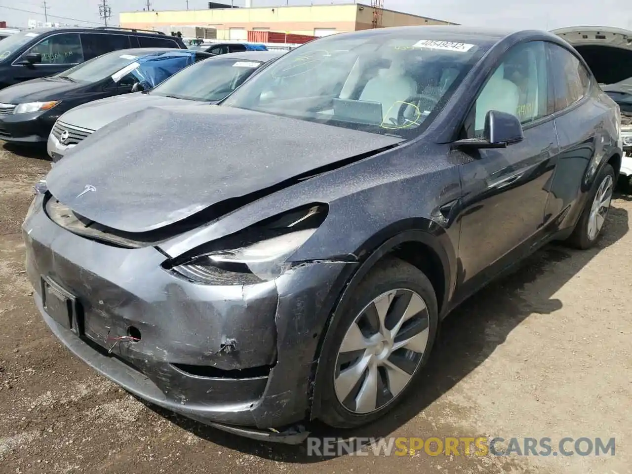 2 Photograph of a damaged car 7SAYGDEE5NF311042 TESLA MODEL Y 2022