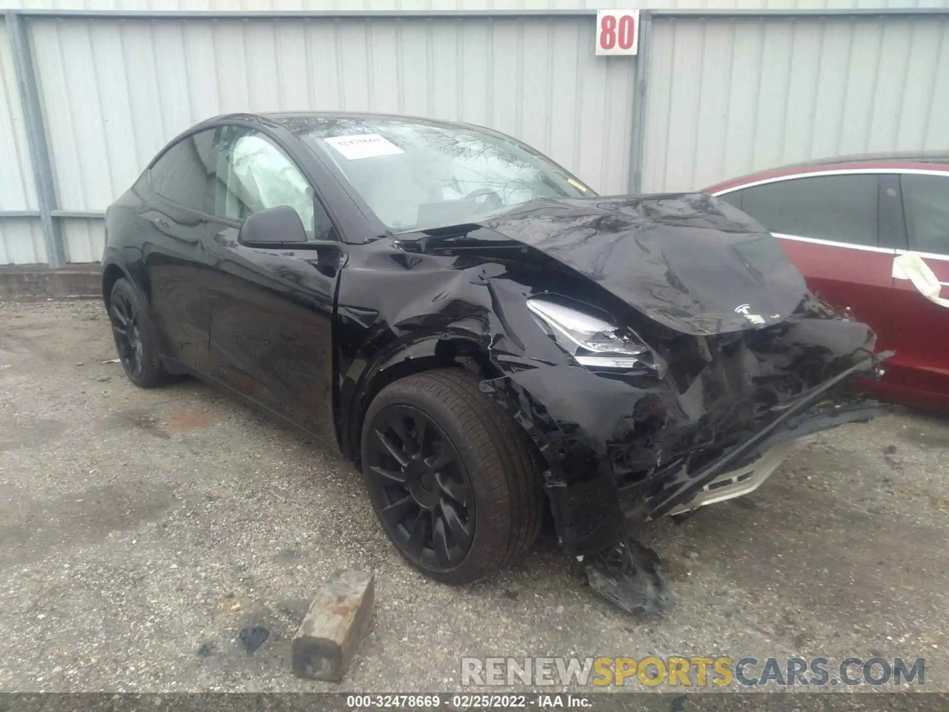 1 Photograph of a damaged car 7SAYGDEE5NF318783 TESLA MODEL Y 2022