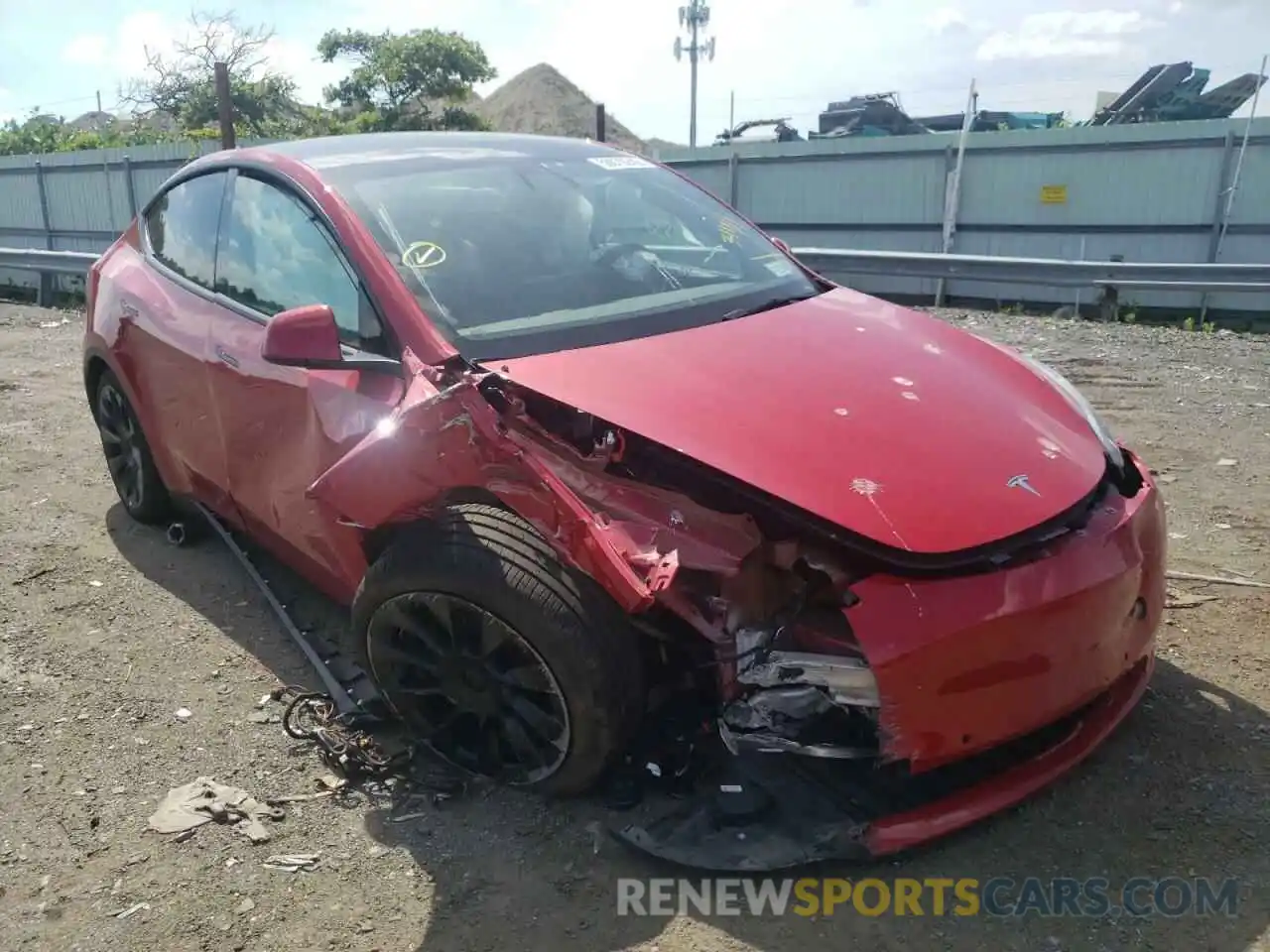 1 Photograph of a damaged car 7SAYGDEE5NF341111 TESLA MODEL Y 2022