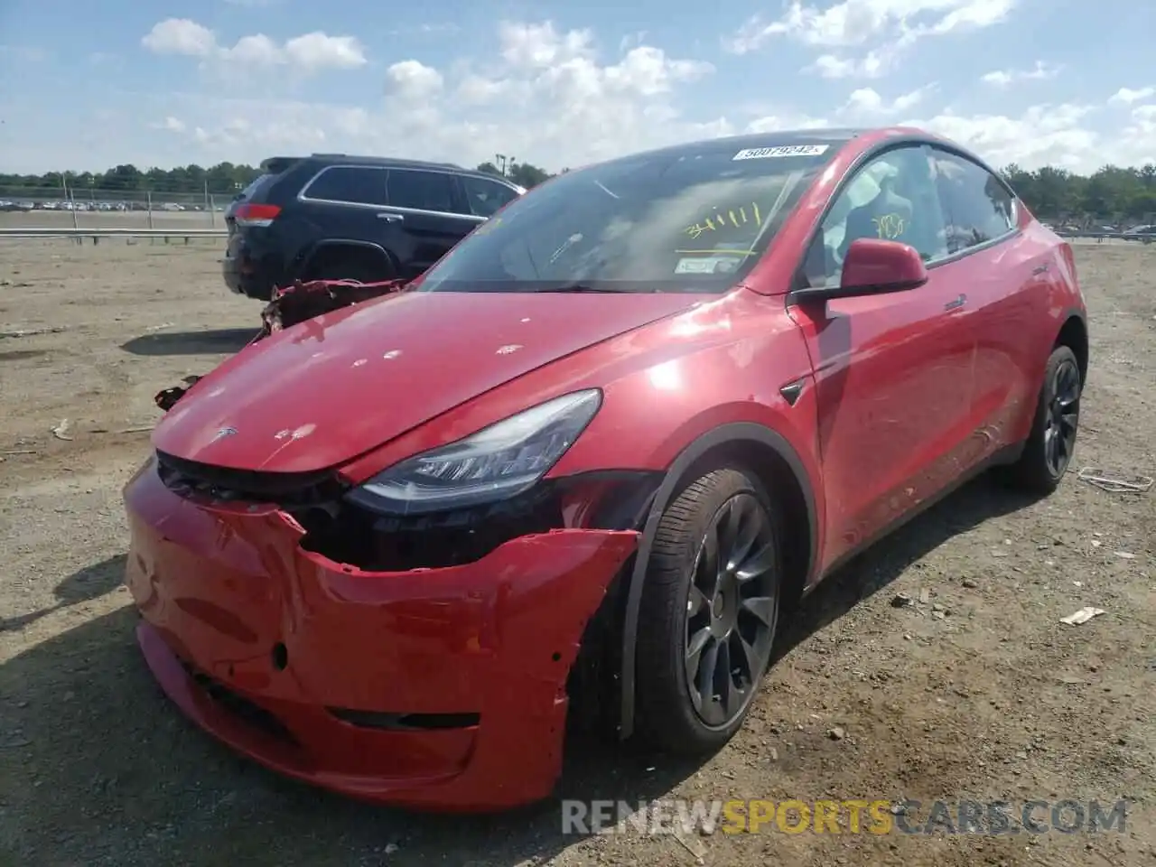 2 Photograph of a damaged car 7SAYGDEE5NF341111 TESLA MODEL Y 2022