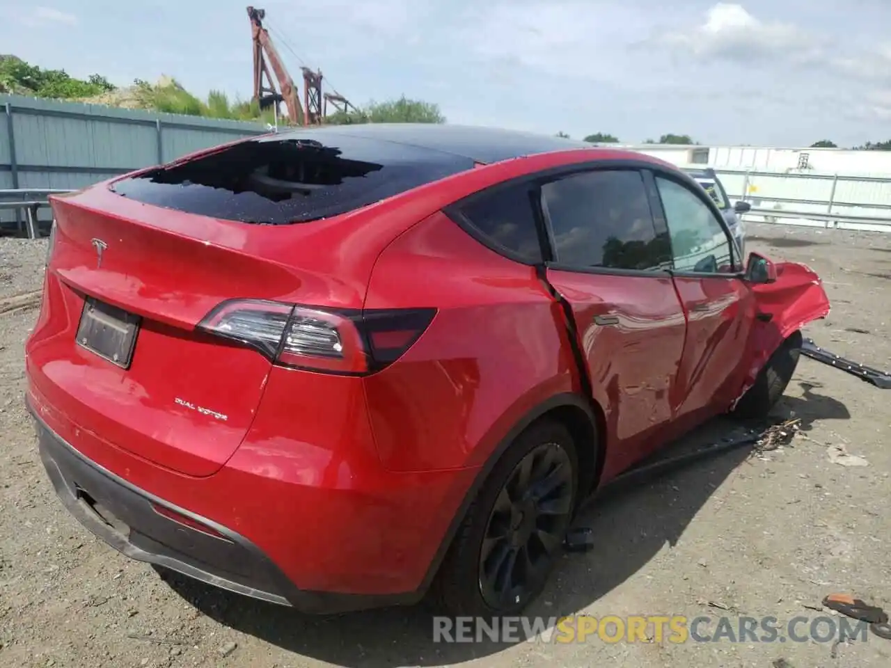 4 Фотография поврежденного автомобиля 7SAYGDEE5NF341111 TESLA MODEL Y 2022