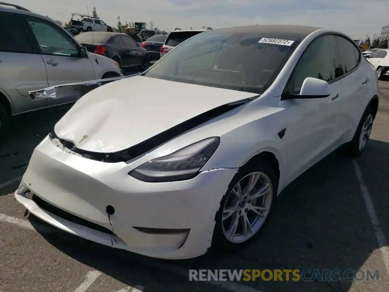 2 Photograph of a damaged car 7SAYGDEE5NF353517 TESLA MODEL Y 2022