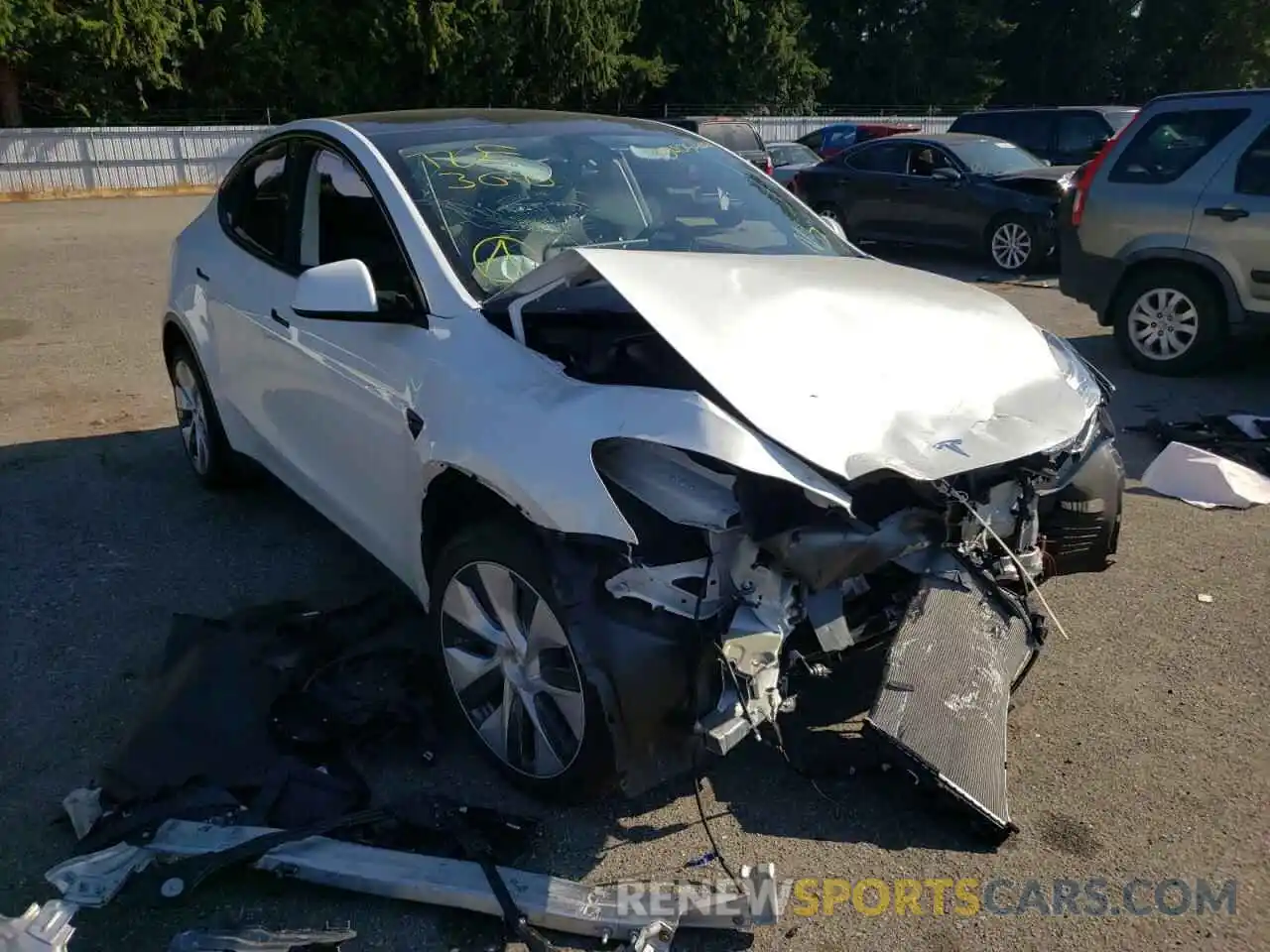 1 Photograph of a damaged car 7SAYGDEE5NF353646 TESLA MODEL Y 2022