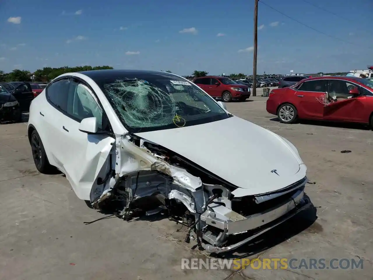 1 Photograph of a damaged car 7SAYGDEE5NF373394 TESLA MODEL Y 2022