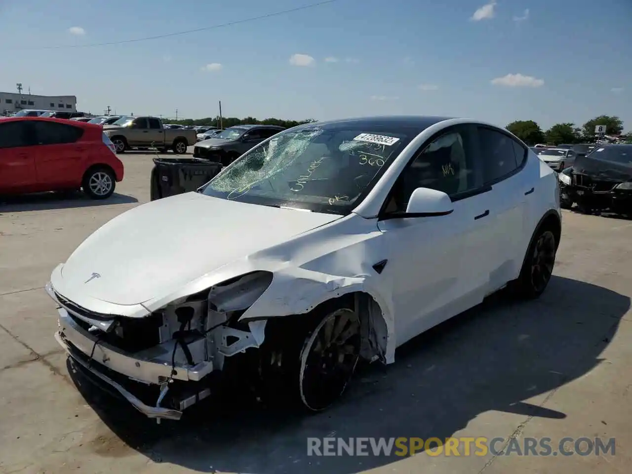 2 Photograph of a damaged car 7SAYGDEE5NF373394 TESLA MODEL Y 2022