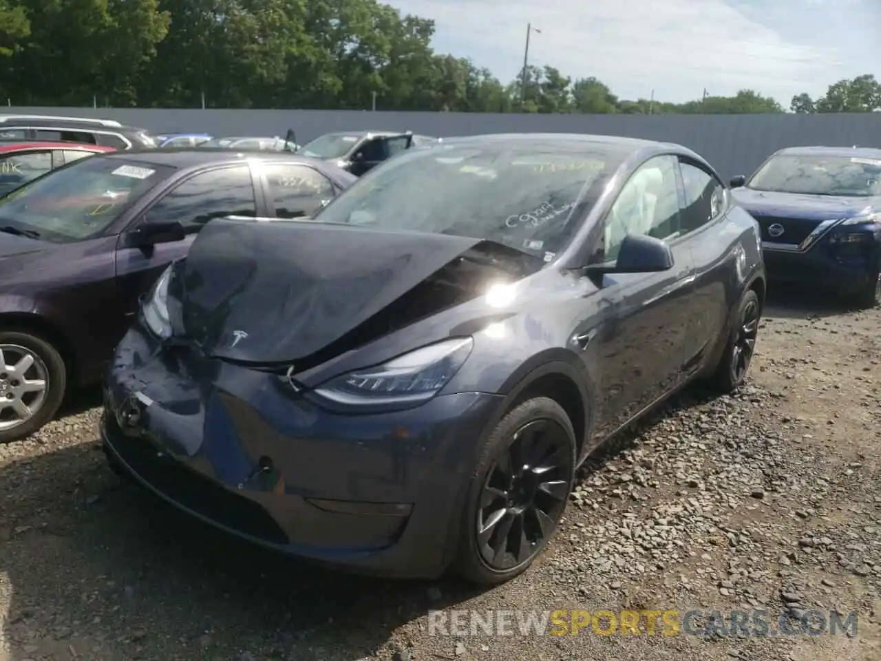 2 Photograph of a damaged car 7SAYGDEE5NF386078 TESLA MODEL Y 2022