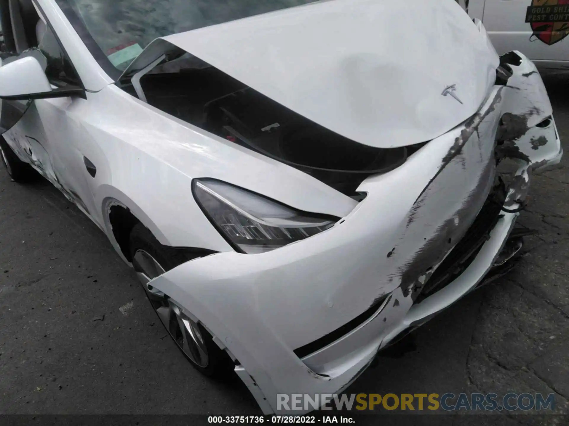 14 Photograph of a damaged car 7SAYGDEE5NF437207 TESLA MODEL Y 2022