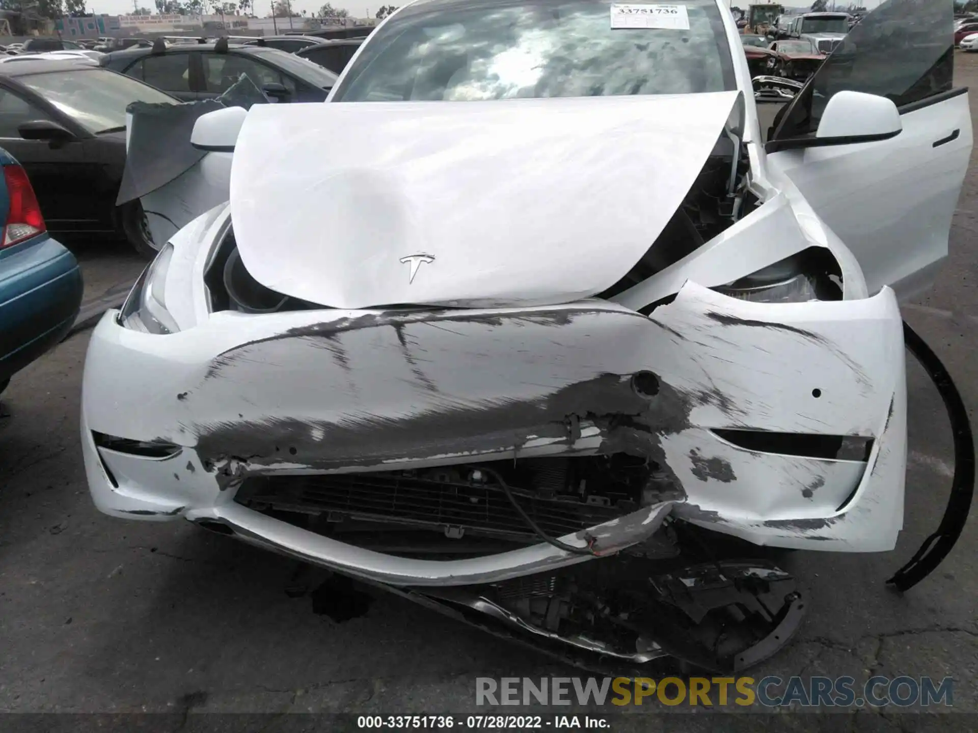 6 Photograph of a damaged car 7SAYGDEE5NF437207 TESLA MODEL Y 2022