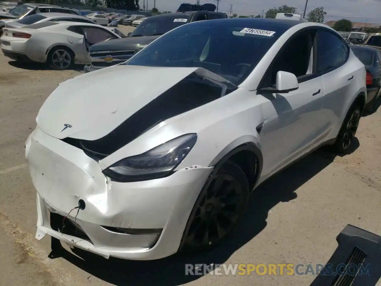 2 Photograph of a damaged car 7SAYGDEE5NF481661 TESLA MODEL Y 2022