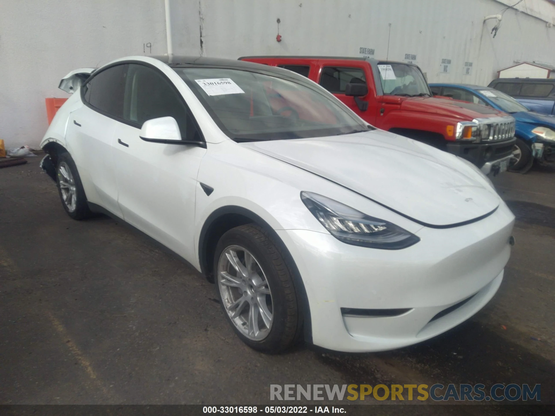 1 Фотография поврежденного автомобиля 7SAYGDEE6NF313897 TESLA MODEL Y 2022