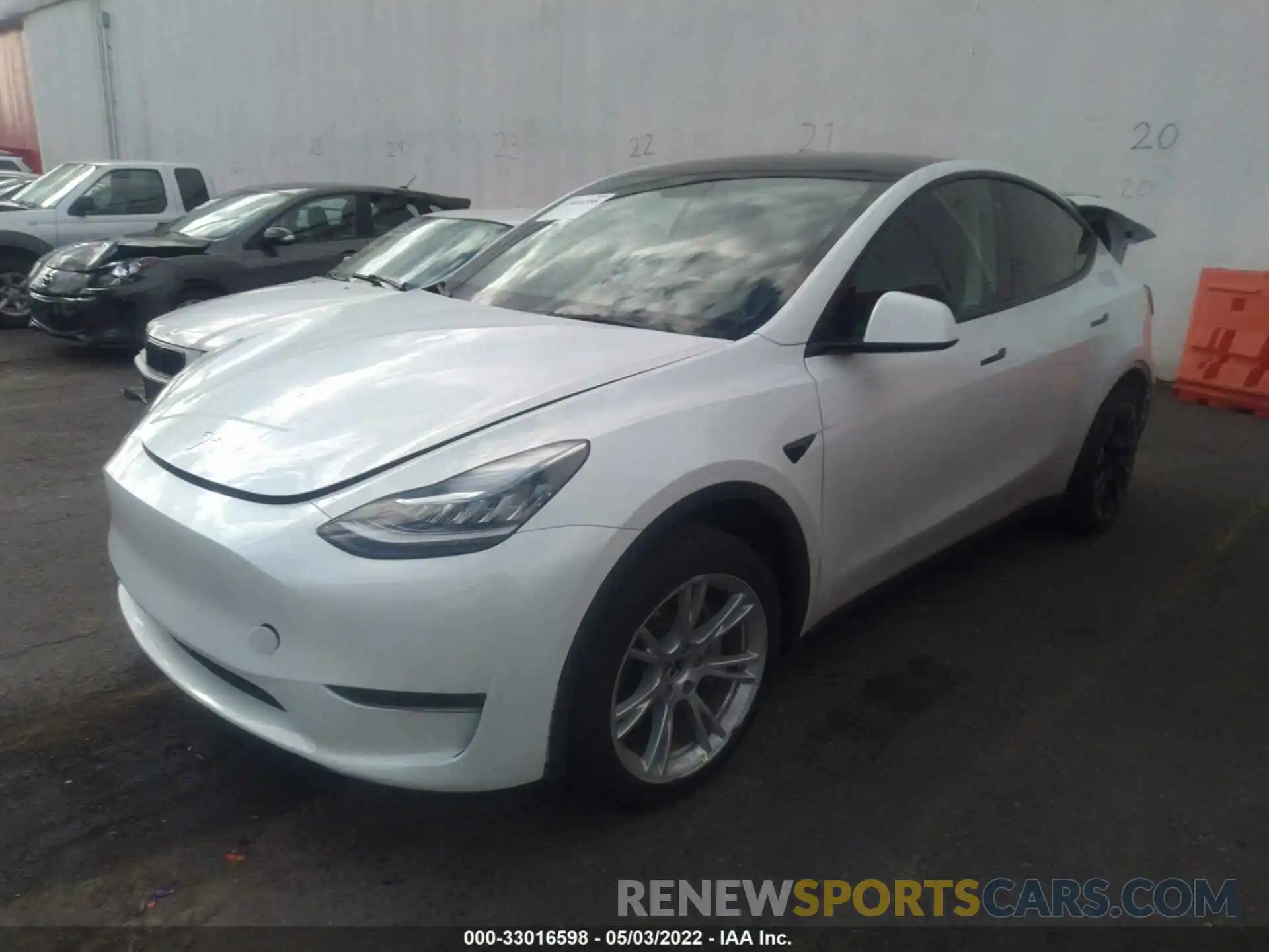 2 Фотография поврежденного автомобиля 7SAYGDEE6NF313897 TESLA MODEL Y 2022