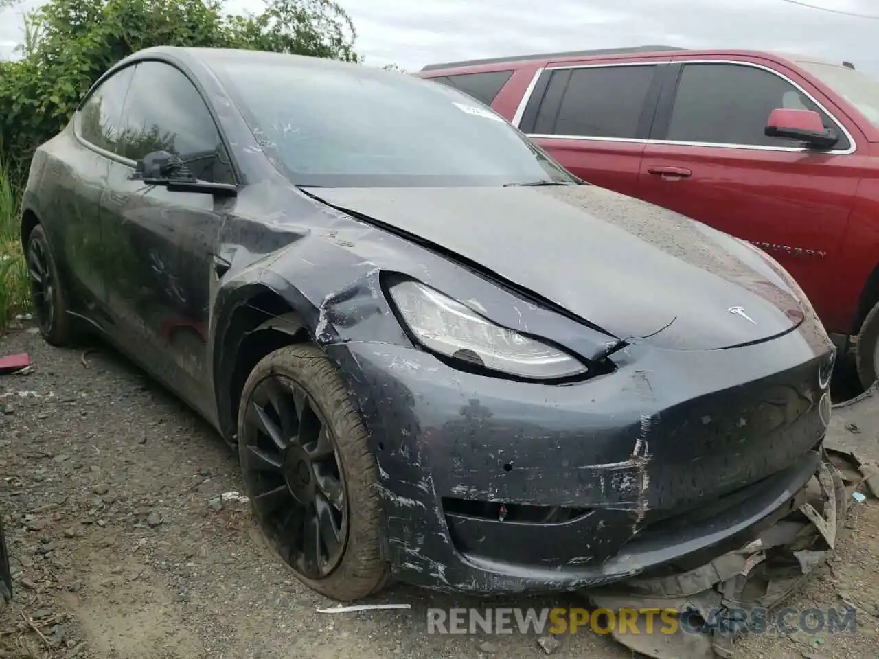 1 Photograph of a damaged car 7SAYGDEE6NF322258 TESLA MODEL Y 2022