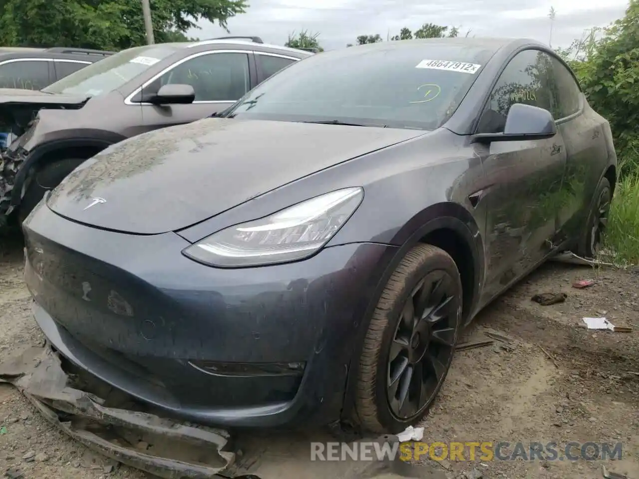 2 Photograph of a damaged car 7SAYGDEE6NF322258 TESLA MODEL Y 2022