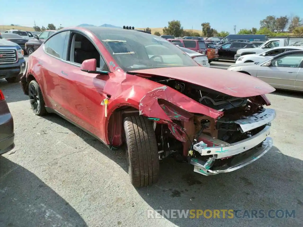 1 Photograph of a damaged car 7SAYGDEE6NF346818 TESLA MODEL Y 2022