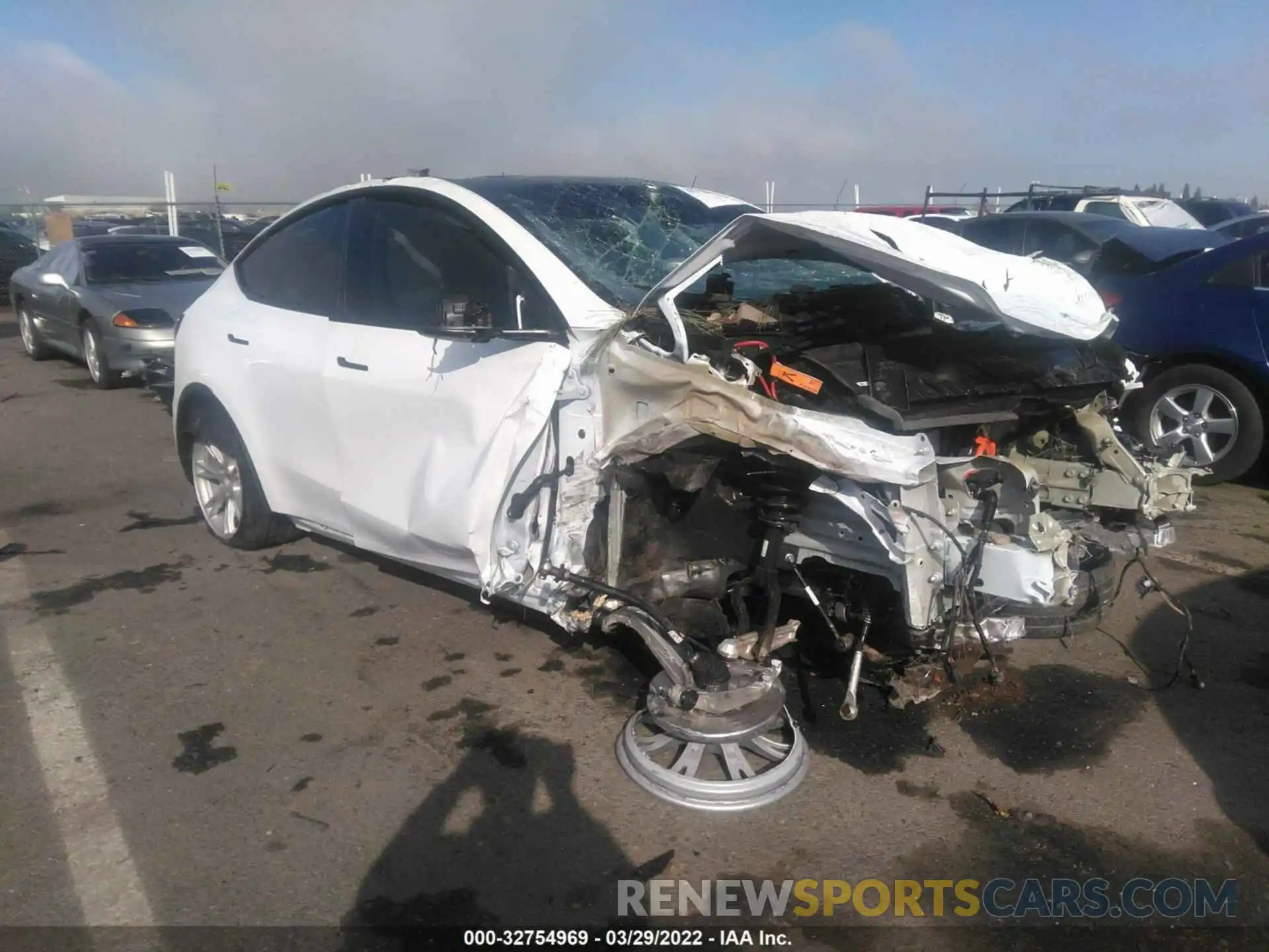 1 Photograph of a damaged car 7SAYGDEE6NF355082 TESLA MODEL Y 2022