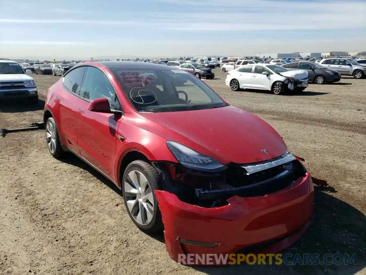 1 Photograph of a damaged car 7SAYGDEE6NF356684 TESLA MODEL Y 2022