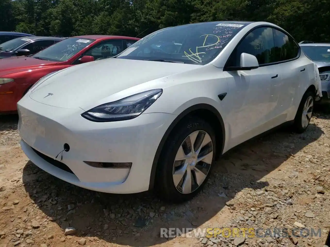 2 Photograph of a damaged car 7SAYGDEE6NF378801 TESLA MODEL Y 2022