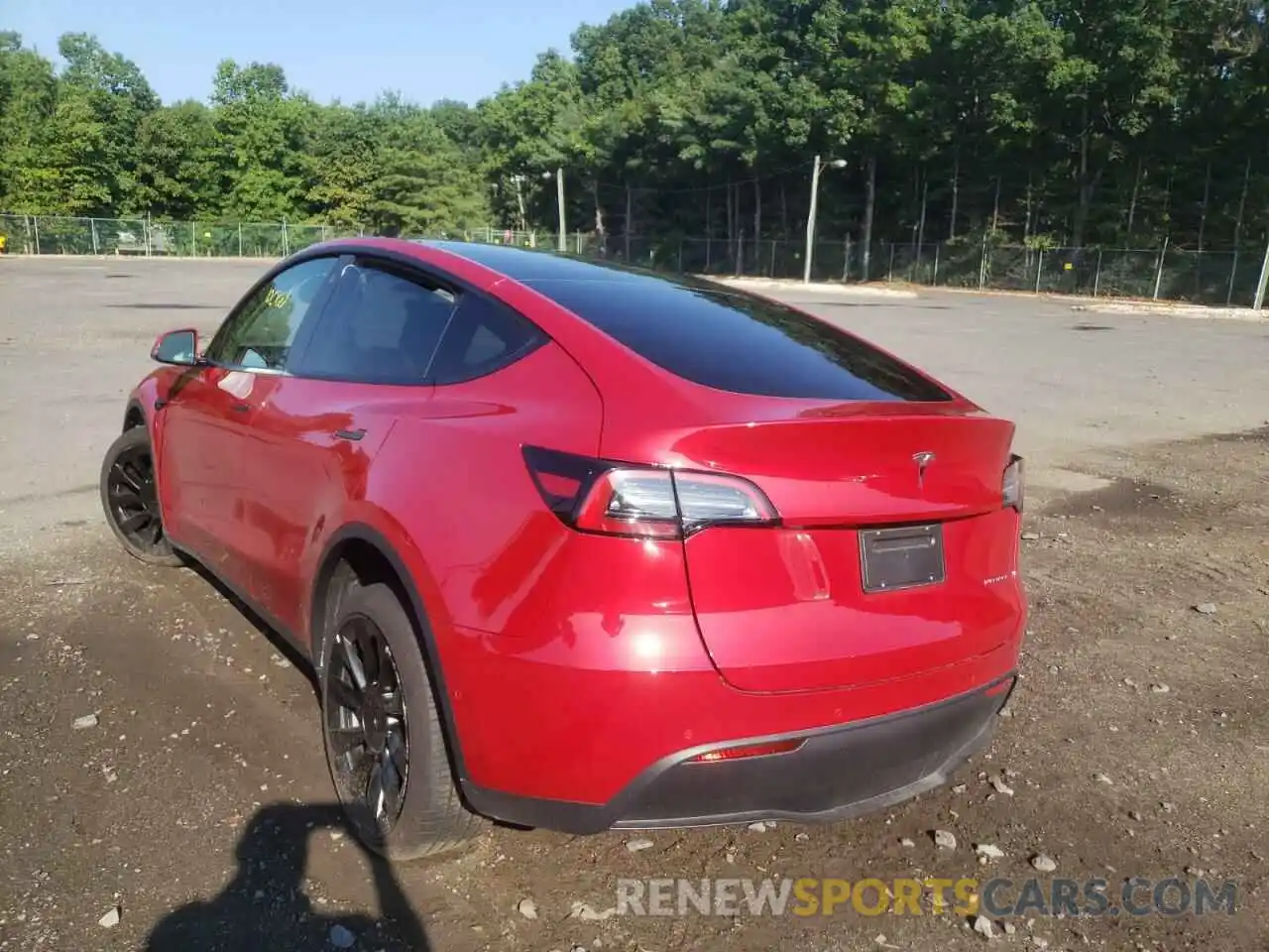 3 Фотография поврежденного автомобиля 7SAYGDEE6NF387529 TESLA MODEL Y 2022