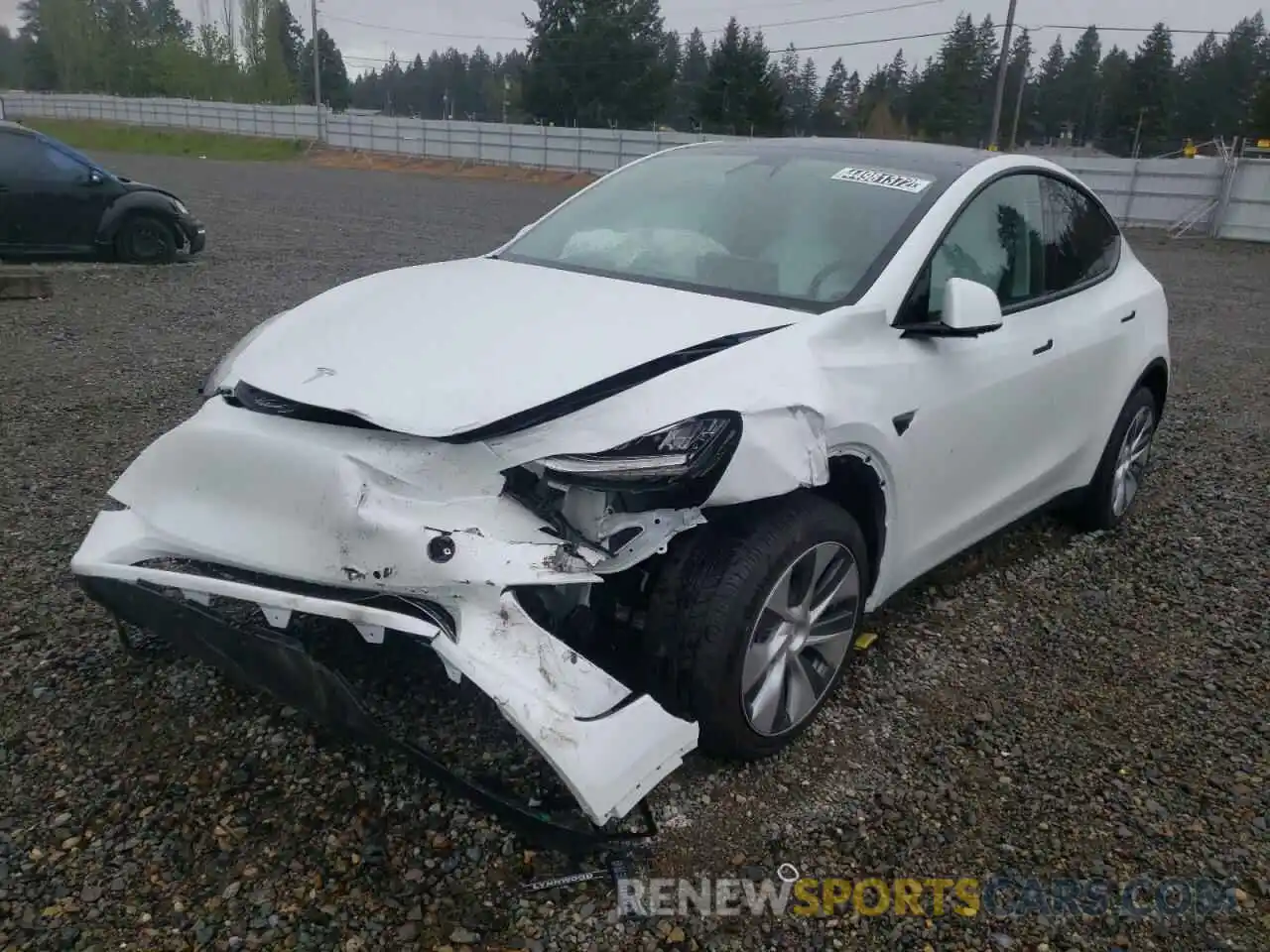 2 Photograph of a damaged car 7SAYGDEE6NF423445 TESLA MODEL Y 2022