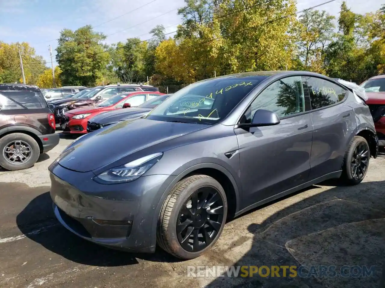 2 Photograph of a damaged car 7SAYGDEE7NF320910 TESLA MODEL Y 2022