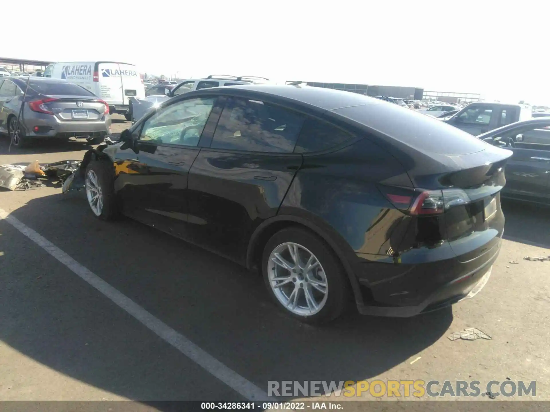 3 Photograph of a damaged car 7SAYGDEE7NF321362 TESLA MODEL Y 2022