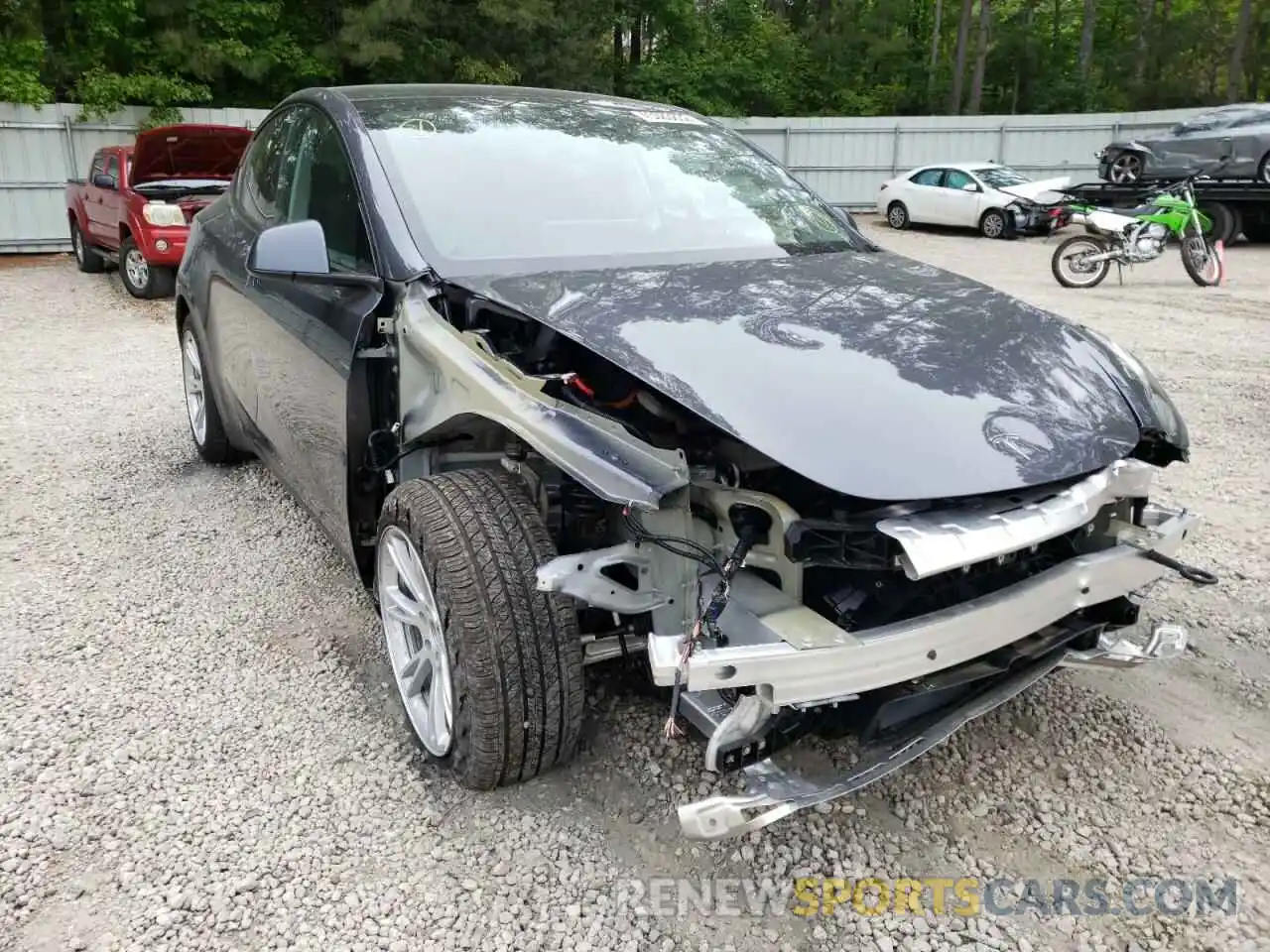 1 Photograph of a damaged car 7SAYGDEE7NF327887 TESLA MODEL Y 2022