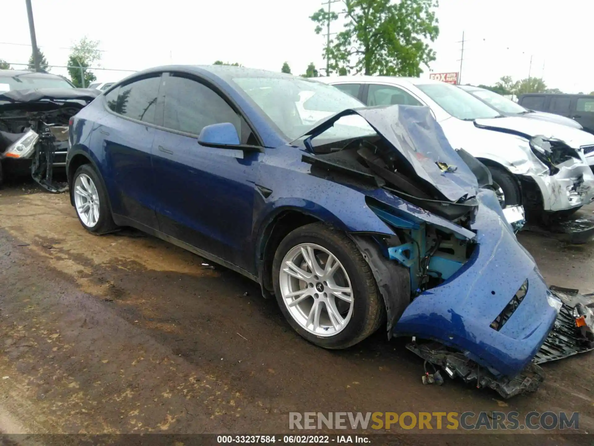 1 Photograph of a damaged car 7SAYGDEE7NF357066 TESLA MODEL Y 2022