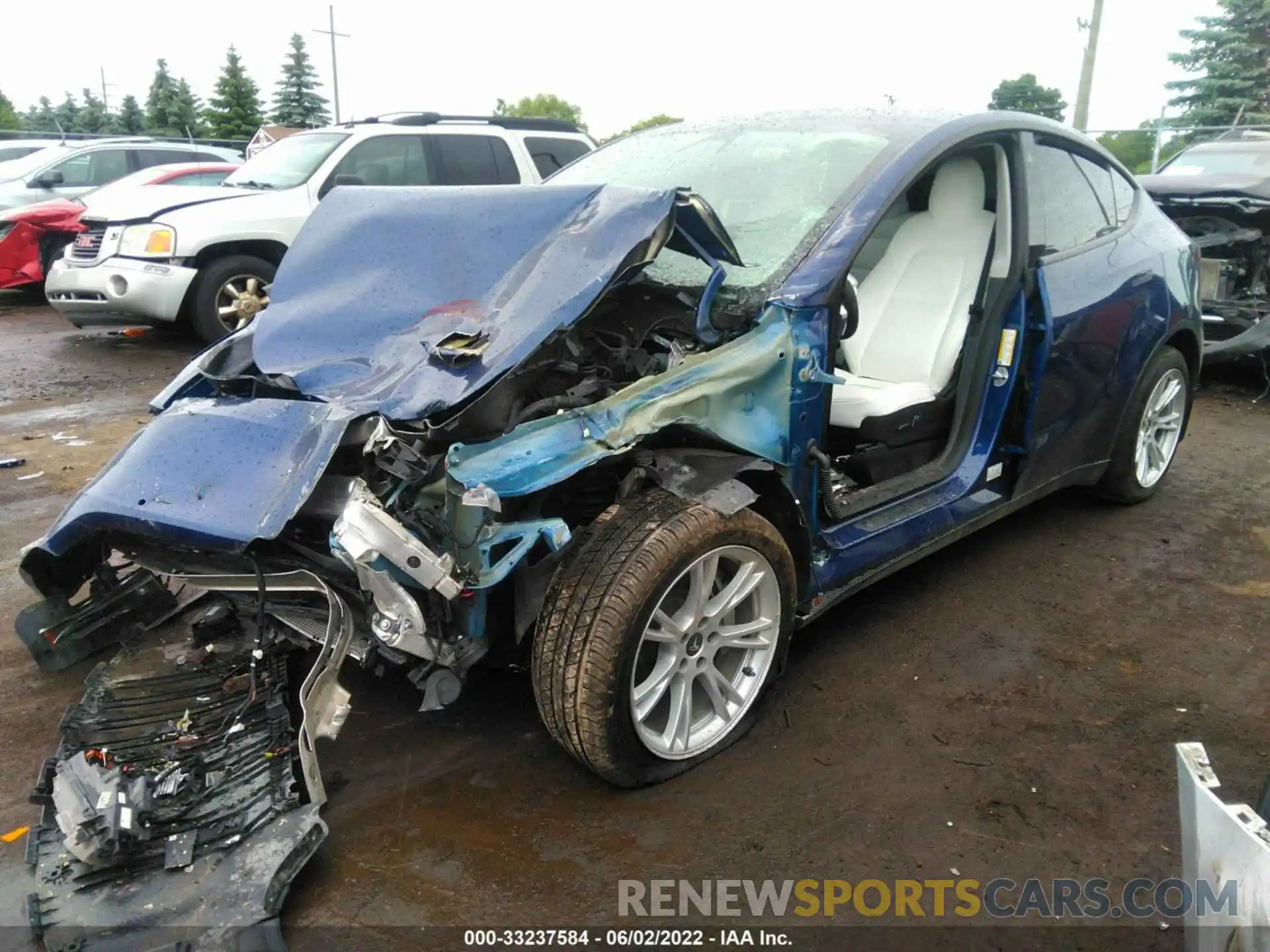 2 Photograph of a damaged car 7SAYGDEE7NF357066 TESLA MODEL Y 2022