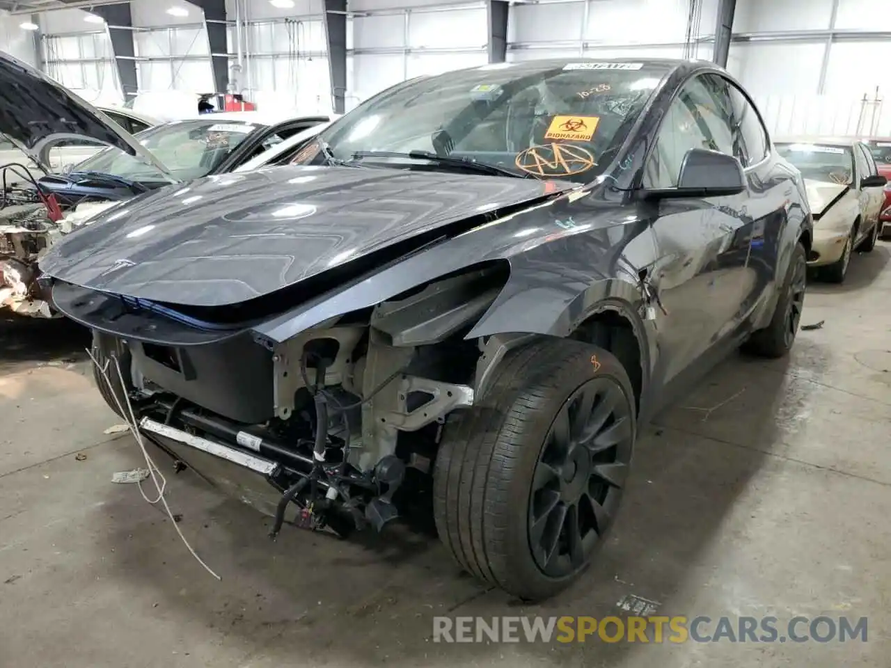 2 Photograph of a damaged car 7SAYGDEE7NF387362 TESLA MODEL Y 2022