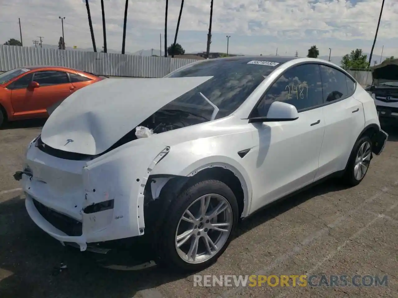 2 Photograph of a damaged car 7SAYGDEE7NF431893 TESLA MODEL Y 2022