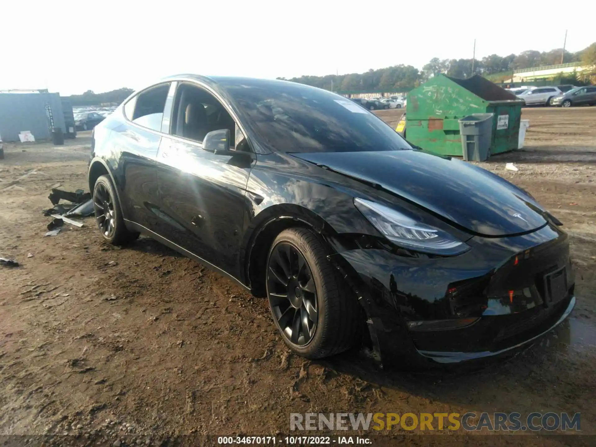 1 Photograph of a damaged car 7SAYGDEE7NF450346 TESLA MODEL Y 2022