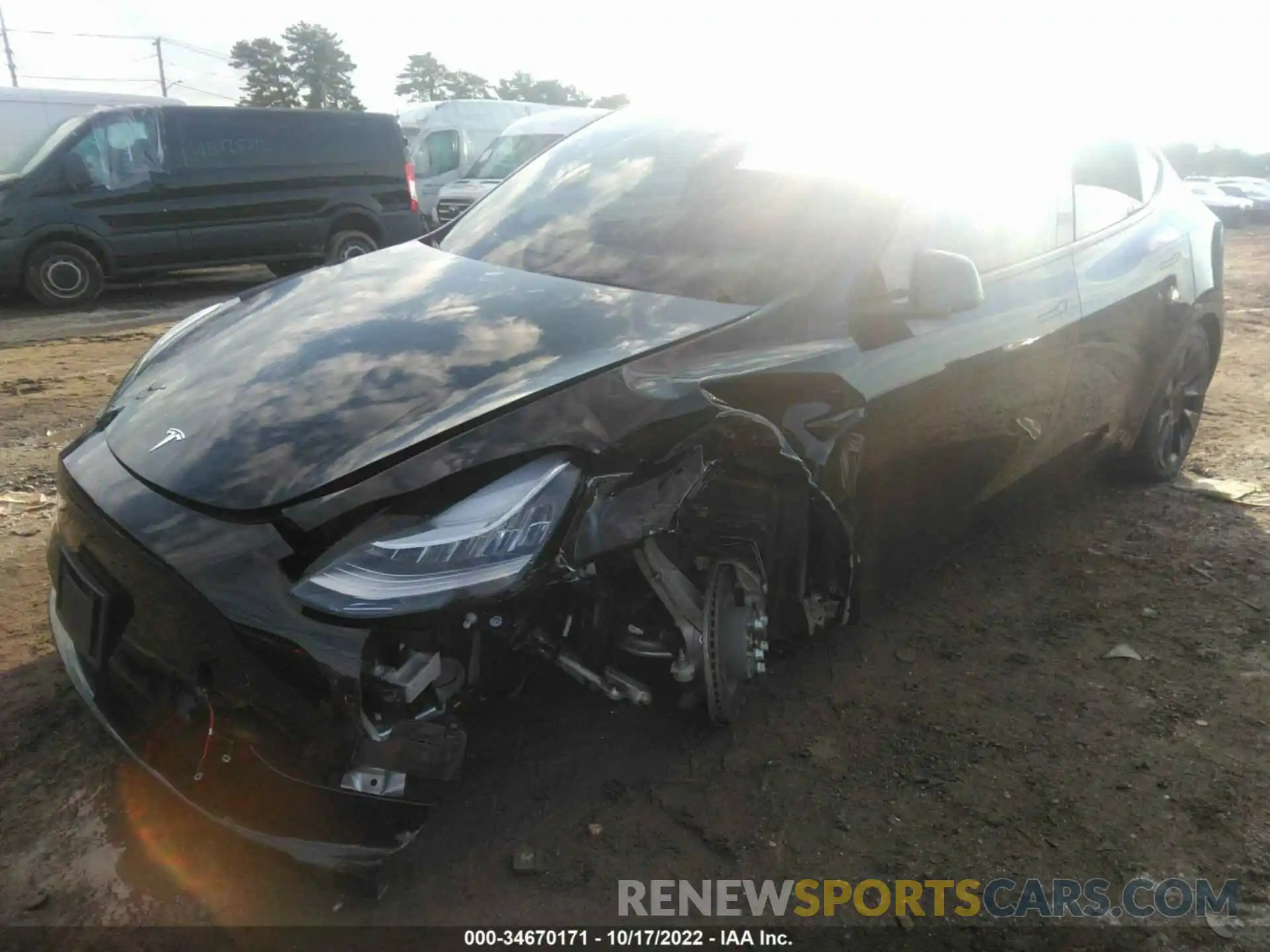 6 Photograph of a damaged car 7SAYGDEE7NF450346 TESLA MODEL Y 2022