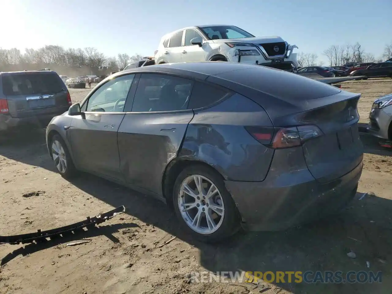 2 Photograph of a damaged car 7SAYGDEE7NF451254 TESLA MODEL Y 2022