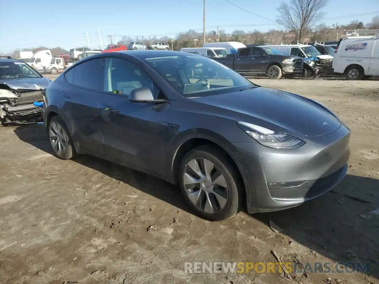 4 Фотография поврежденного автомобиля 7SAYGDEE7NF451254 TESLA MODEL Y 2022