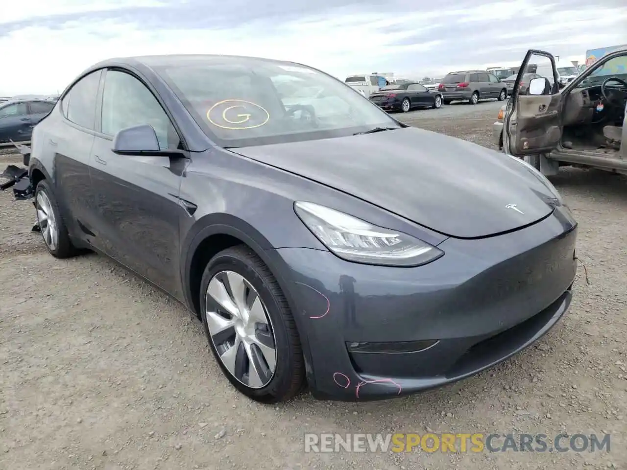 1 Photograph of a damaged car 7SAYGDEE8NF327896 TESLA MODEL Y 2022