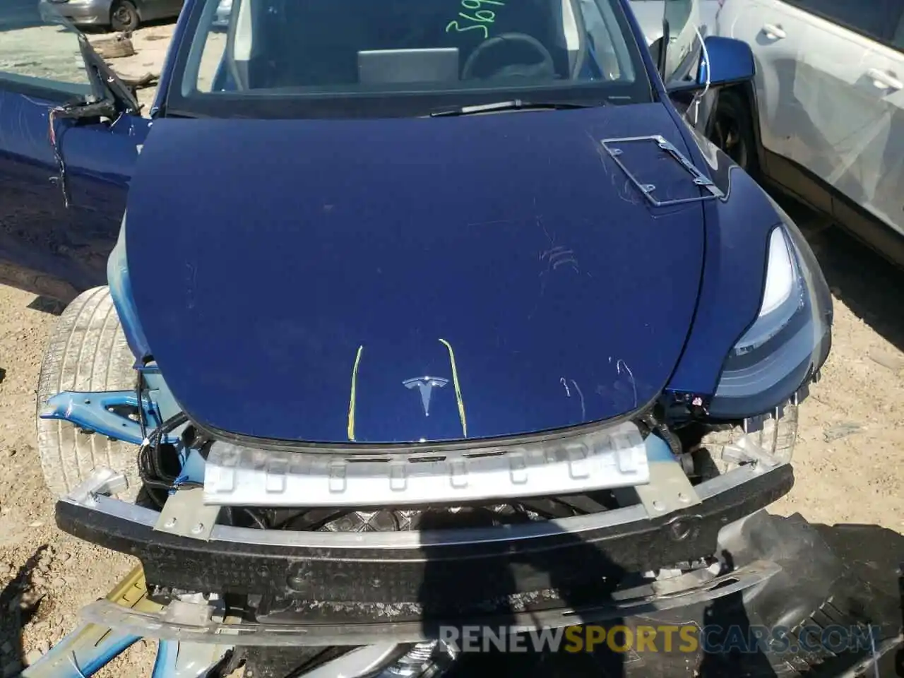 7 Photograph of a damaged car 7SAYGDEE8NF336338 TESLA MODEL Y 2022