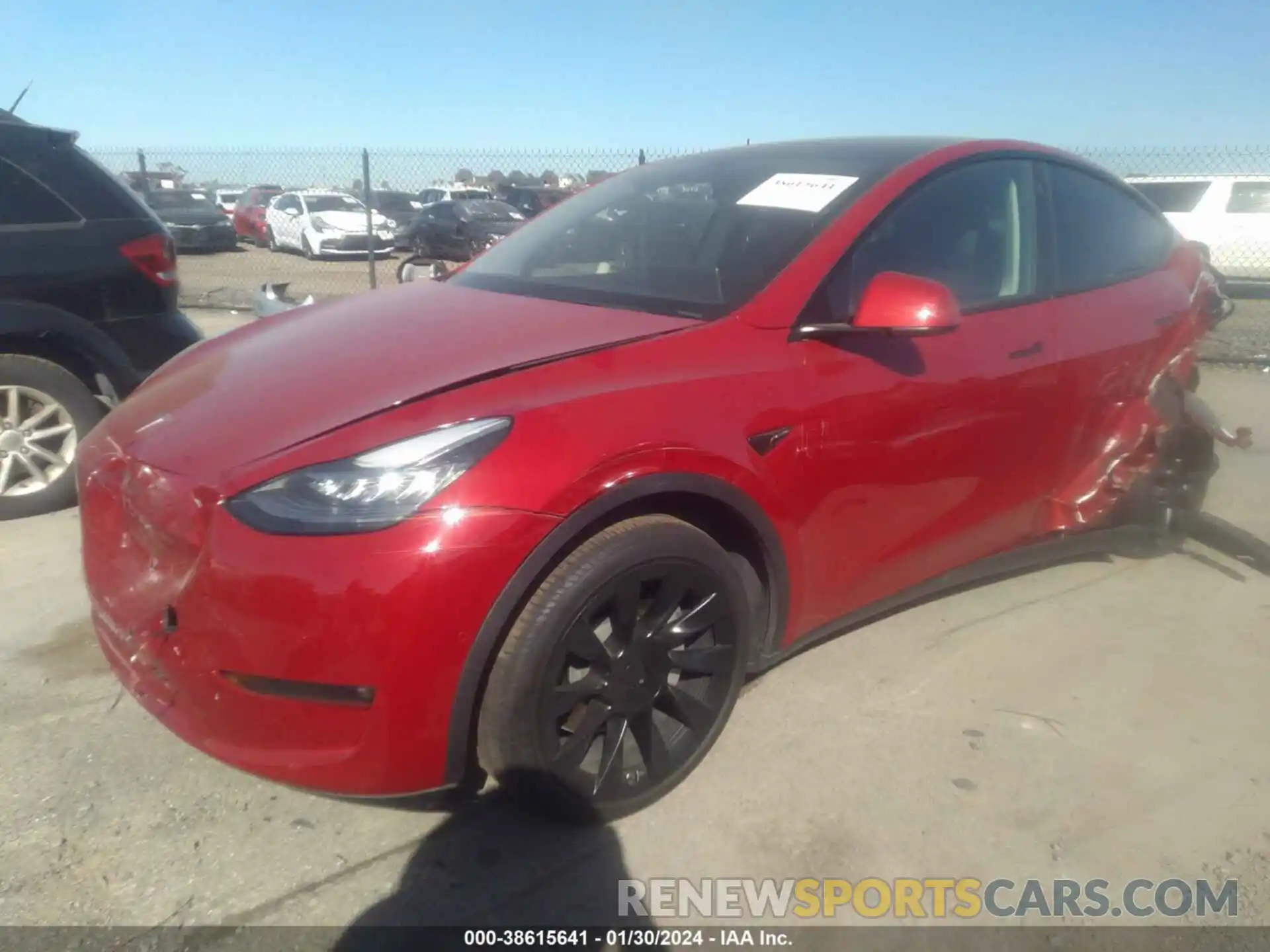 2 Photograph of a damaged car 7SAYGDEE8NF349980 TESLA MODEL Y 2022