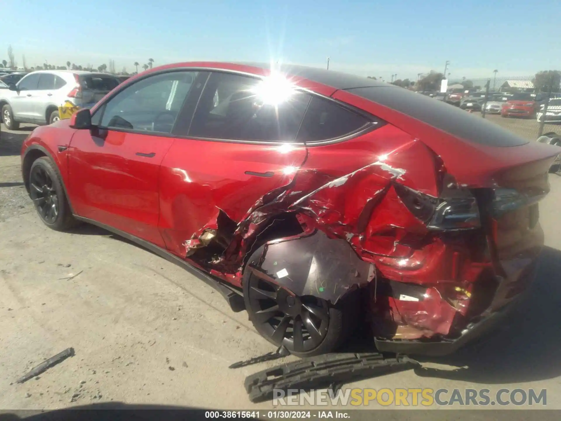 3 Photograph of a damaged car 7SAYGDEE8NF349980 TESLA MODEL Y 2022