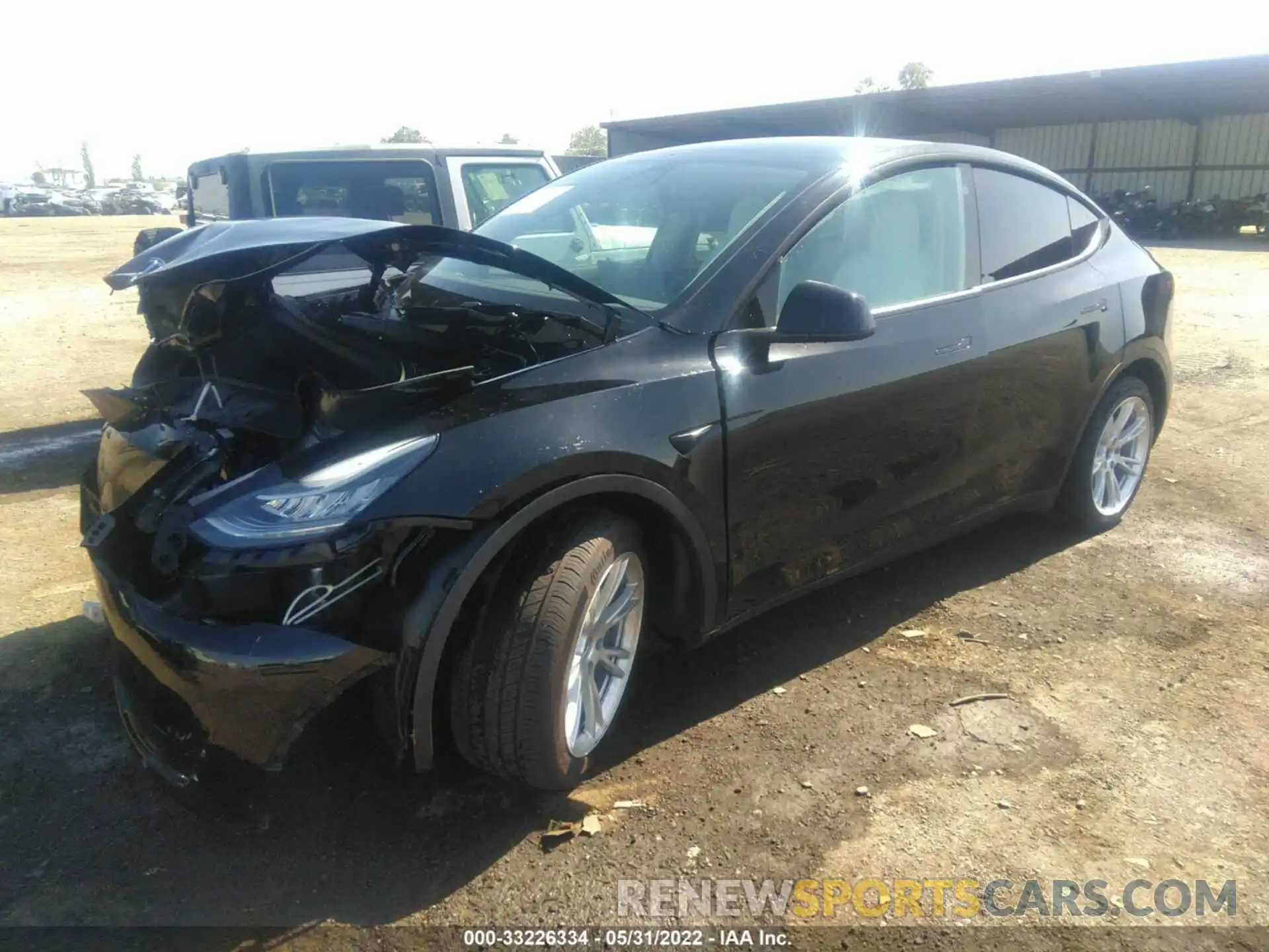 2 Photograph of a damaged car 7SAYGDEE8NF354810 TESLA MODEL Y 2022