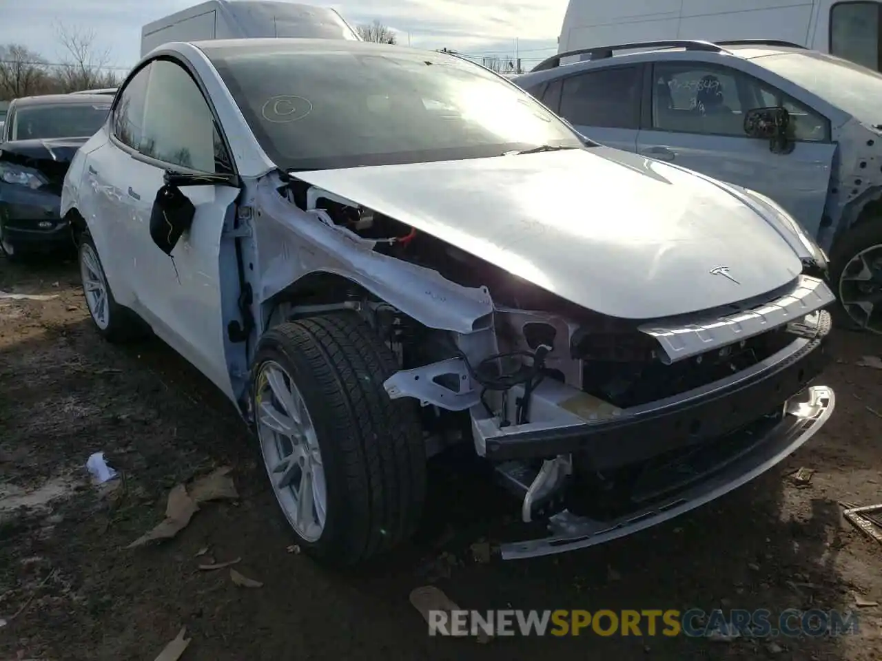 1 Photograph of a damaged car 7SAYGDEE8NF365113 TESLA MODEL Y 2022