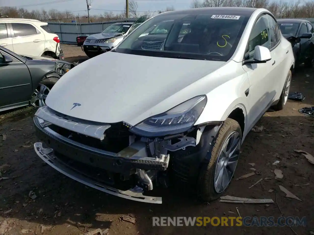 2 Photograph of a damaged car 7SAYGDEE8NF365113 TESLA MODEL Y 2022