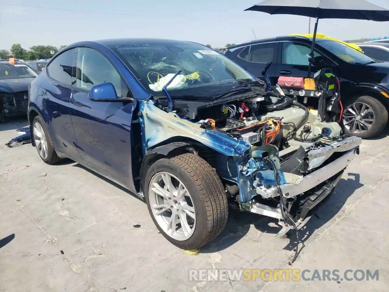 1 Photograph of a damaged car 7SAYGDEE8NF369842 TESLA MODEL Y 2022