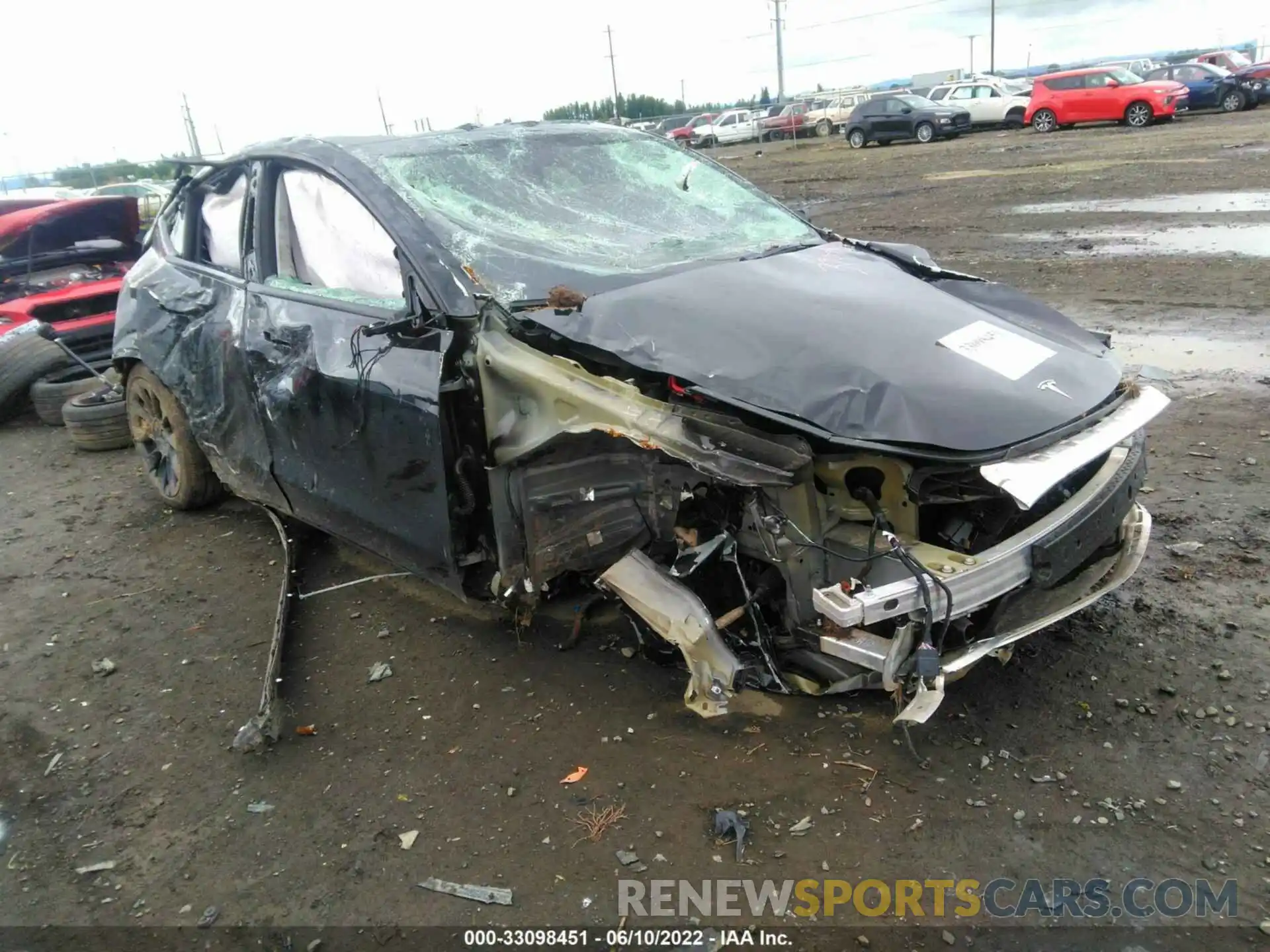 1 Photograph of a damaged car 7SAYGDEE8NF371431 TESLA MODEL Y 2022