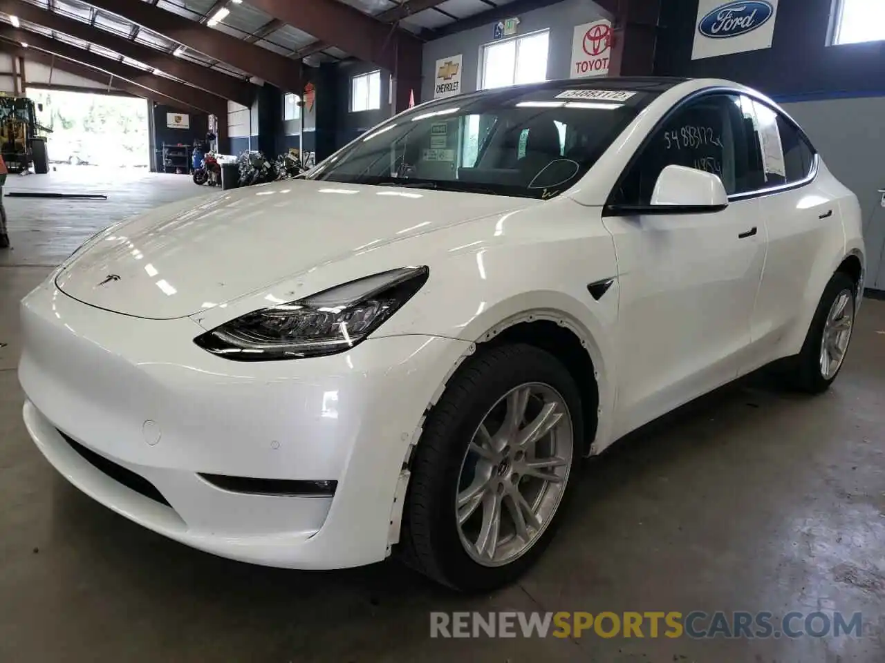 2 Photograph of a damaged car 7SAYGDEE8NF371607 TESLA MODEL Y 2022