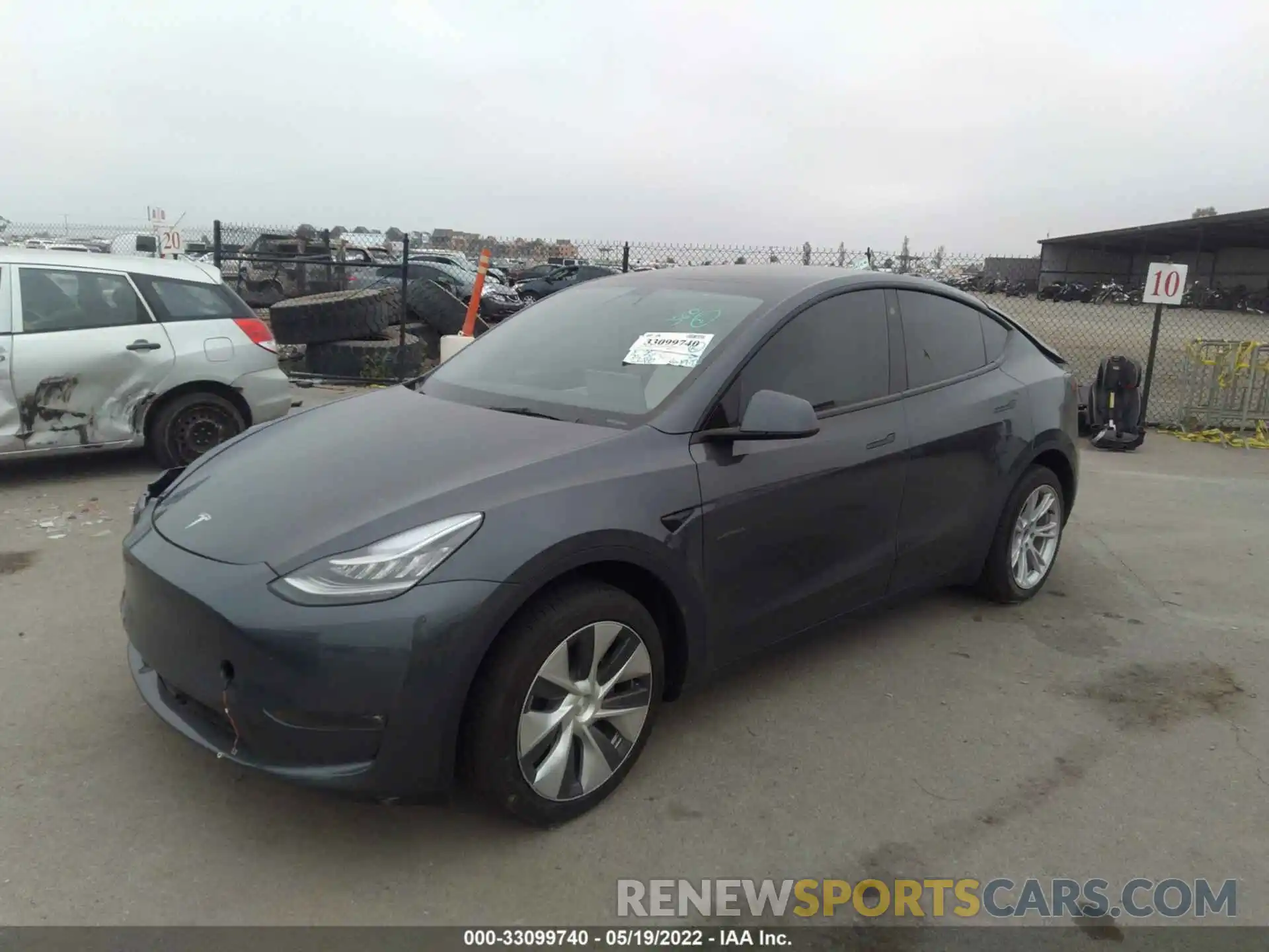 2 Фотография поврежденного автомобиля 7SAYGDEE8NF401334 TESLA MODEL Y 2022