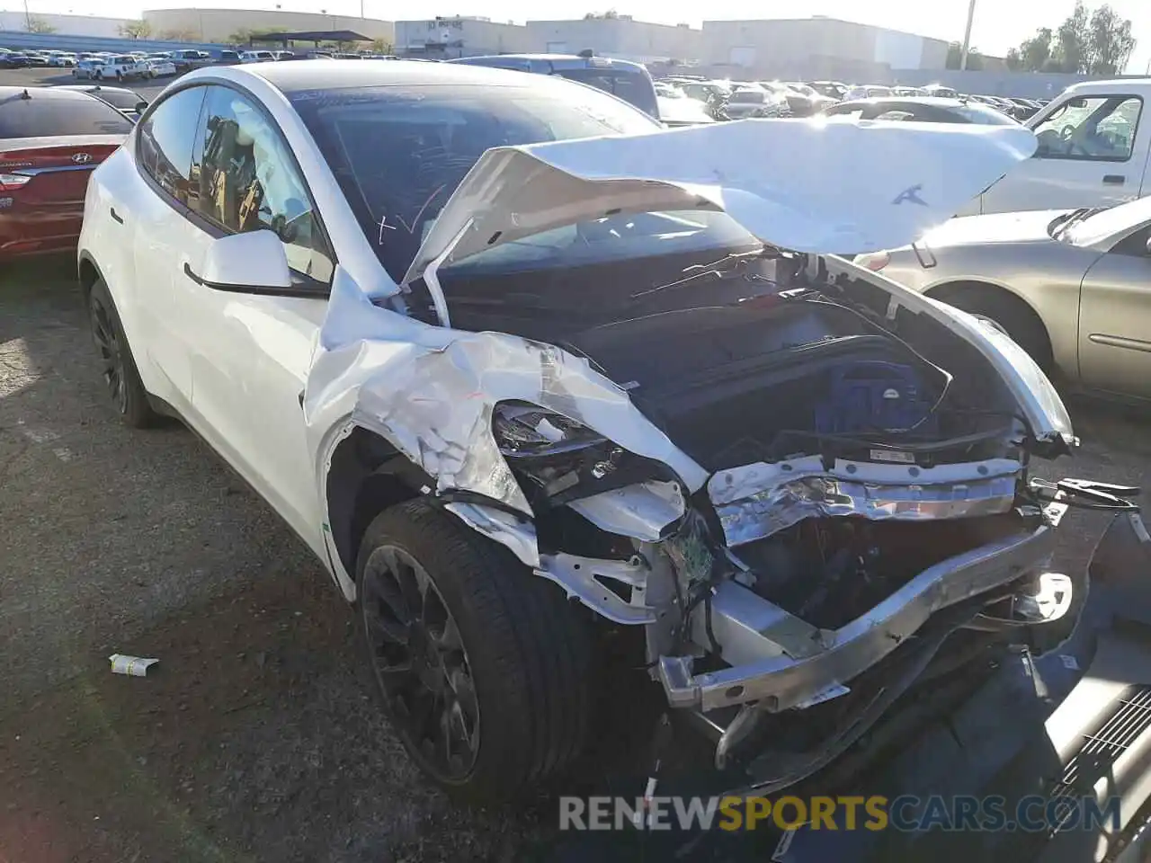 1 Photograph of a damaged car 7SAYGDEE8NF480553 TESLA MODEL Y 2022