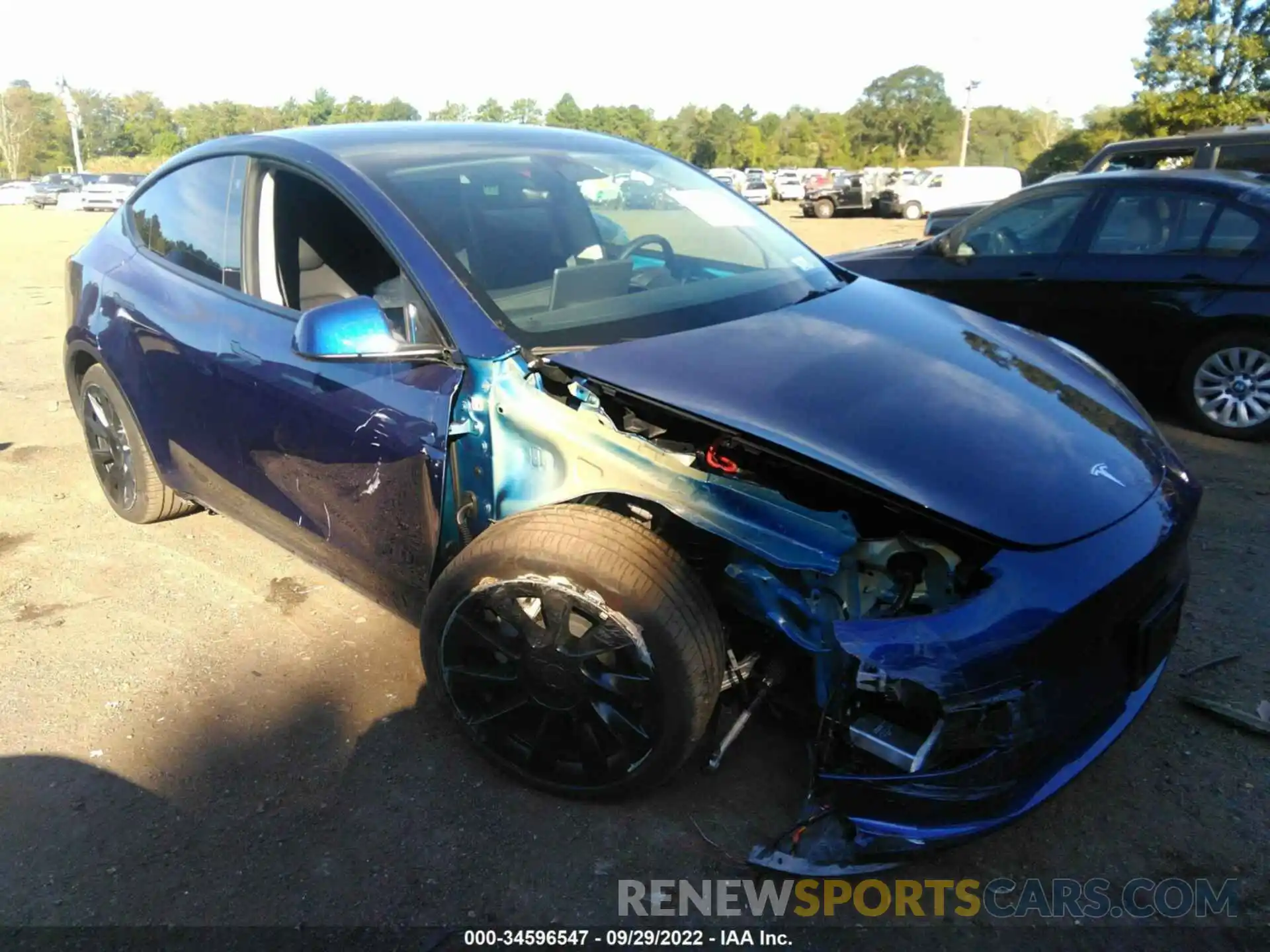 1 Photograph of a damaged car 7SAYGDEE8NF481055 TESLA MODEL Y 2022