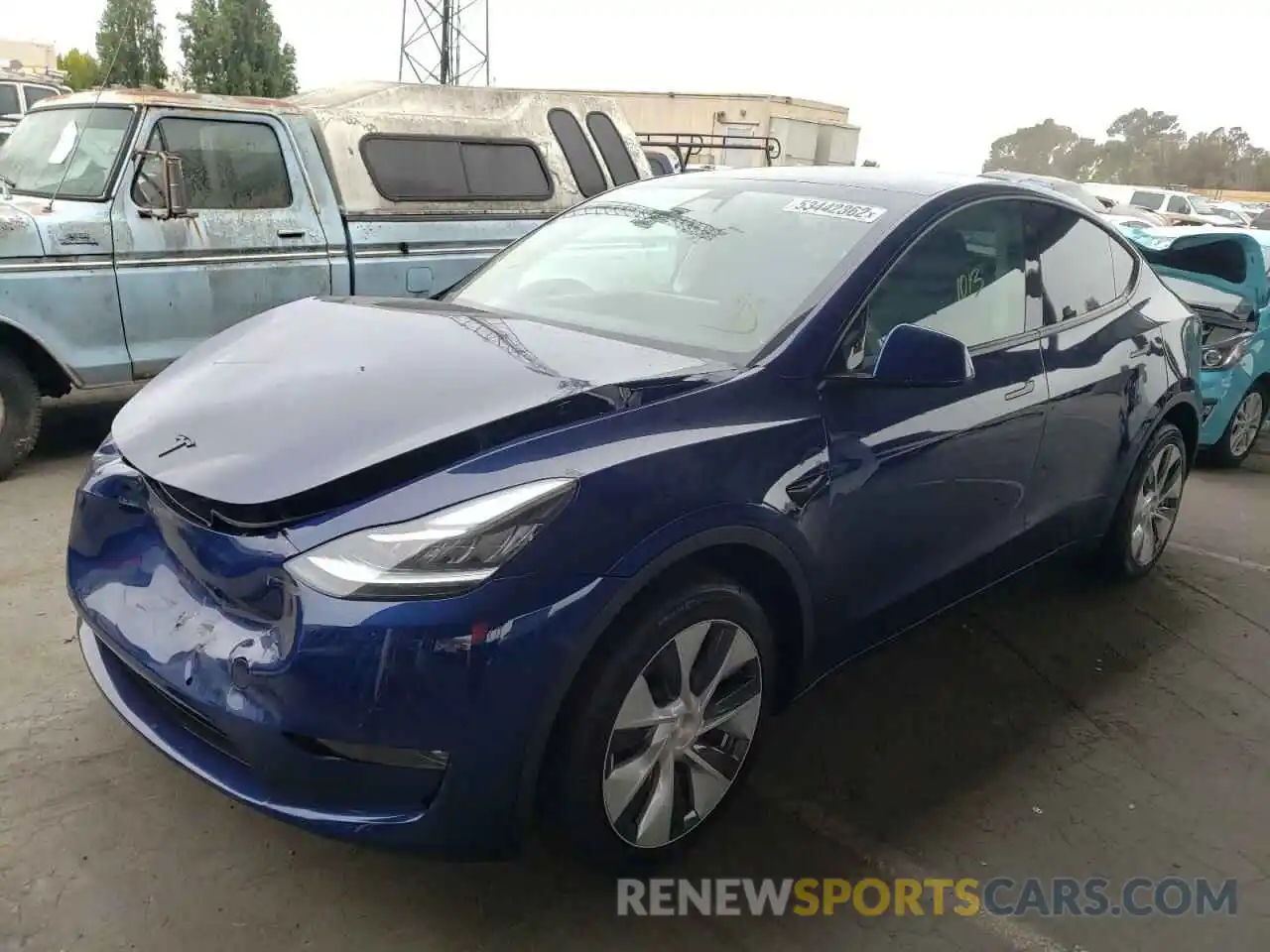 2 Фотография поврежденного автомобиля 7SAYGDEE8NF493643 TESLA MODEL Y 2022