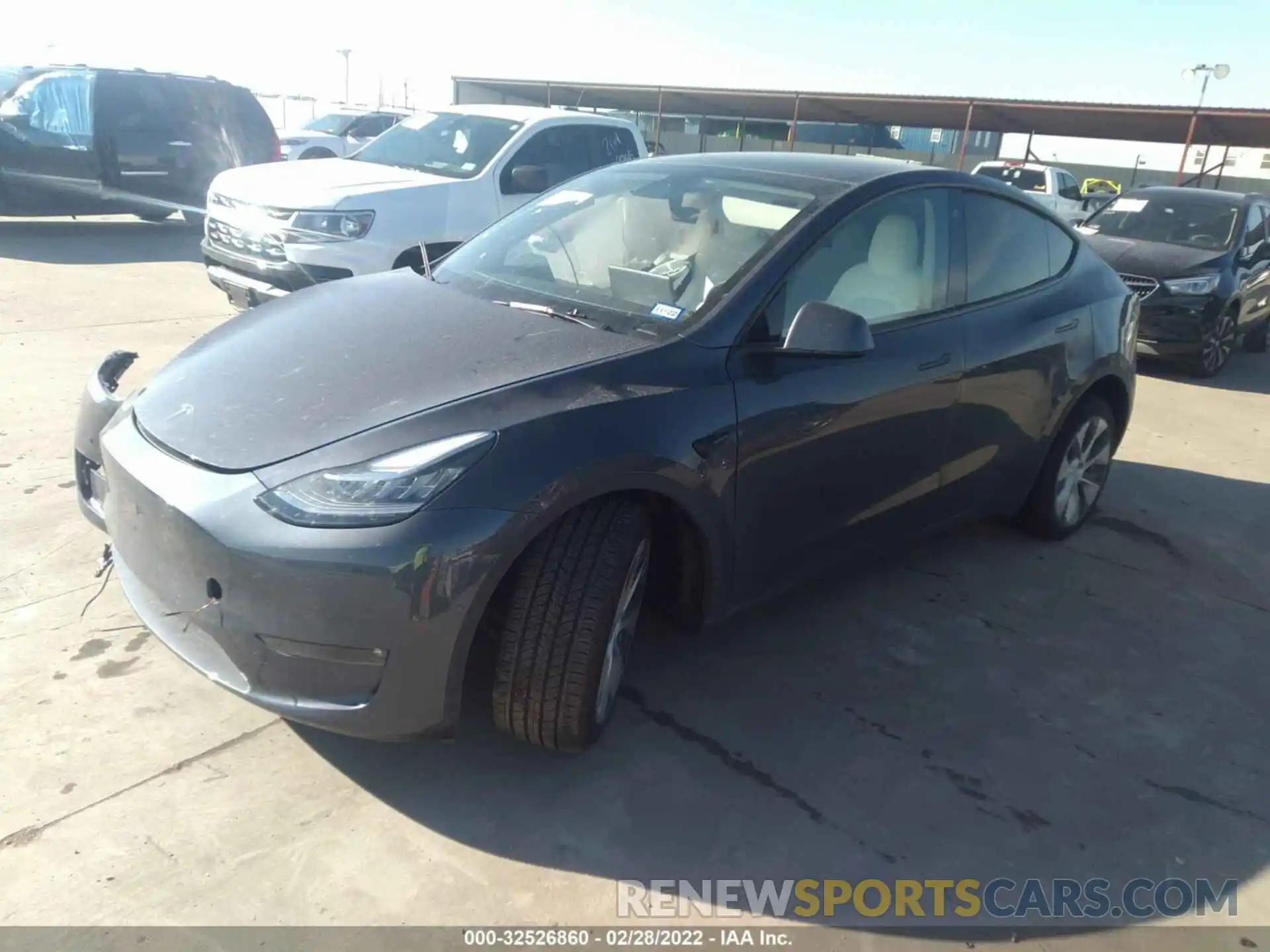 2 Фотография поврежденного автомобиля 7SAYGDEE9NF324800 TESLA MODEL Y 2022